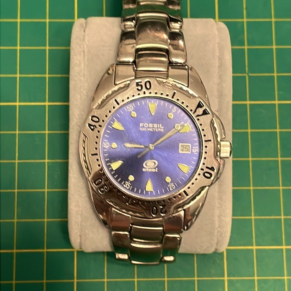 Fossil Blue 3-Hand Date  Stainless Steel Men’s Watch